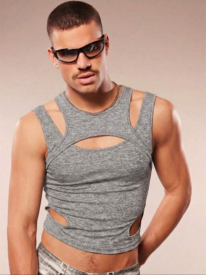 Men's Solid Color Minimalist Casual Sleeveless Tank Top